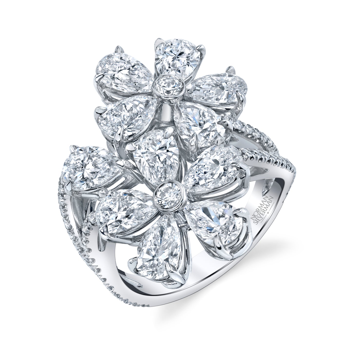 Floret Pavé Cocktail Ring