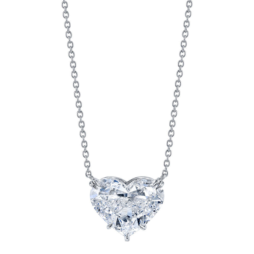 Platinum Heart Diamond Pendant