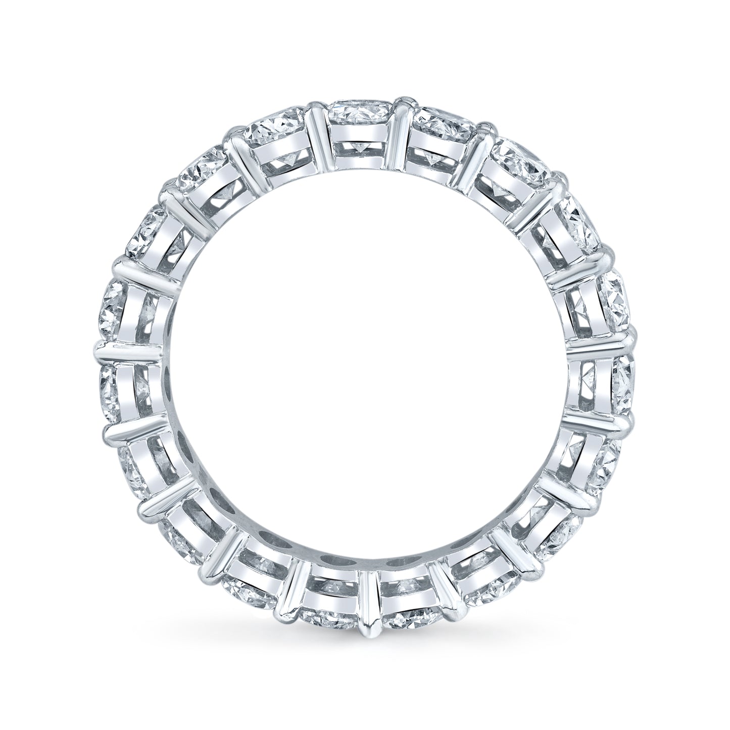 Oval Cut Platinum Eternity Band