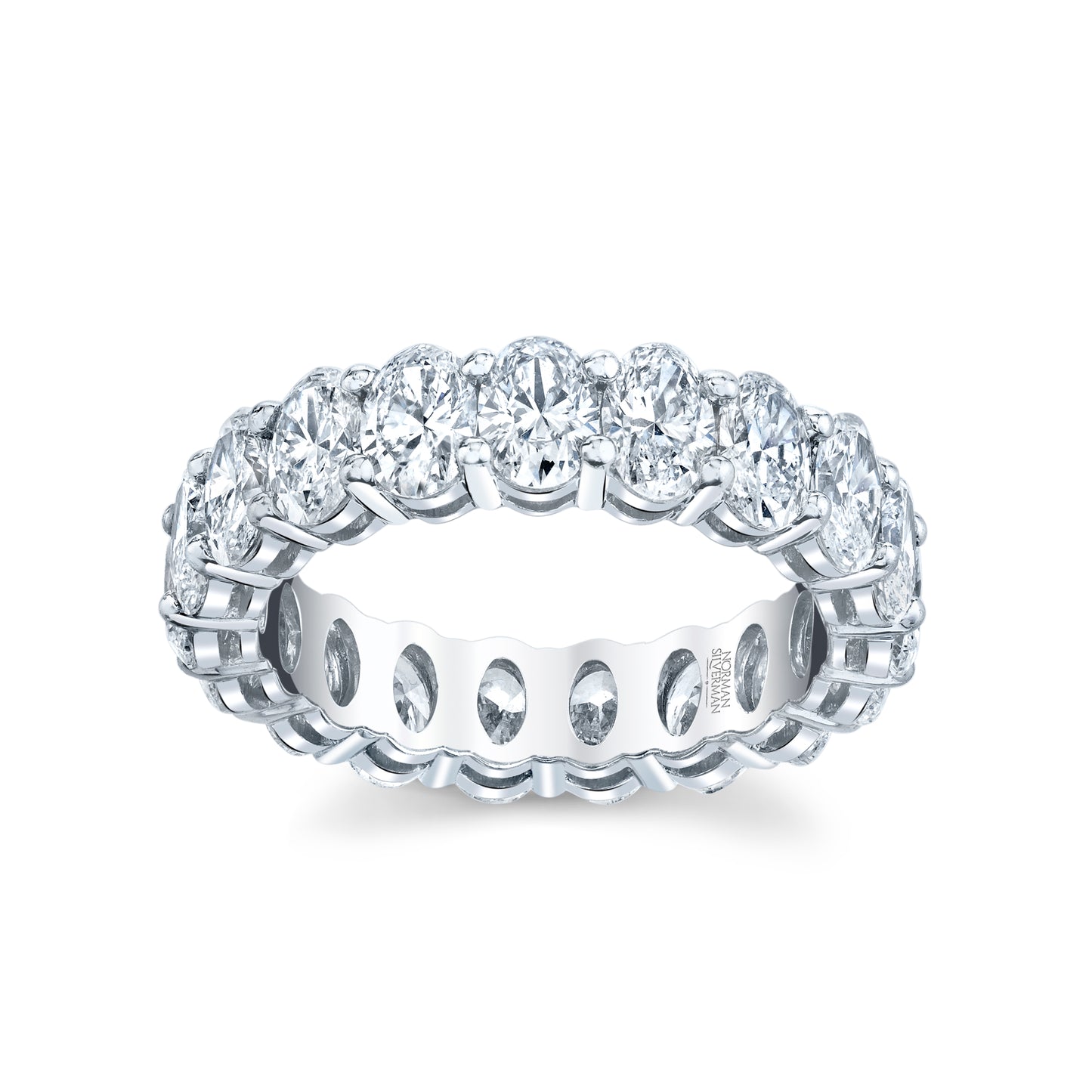 Oval Cut Platinum Eternity Band