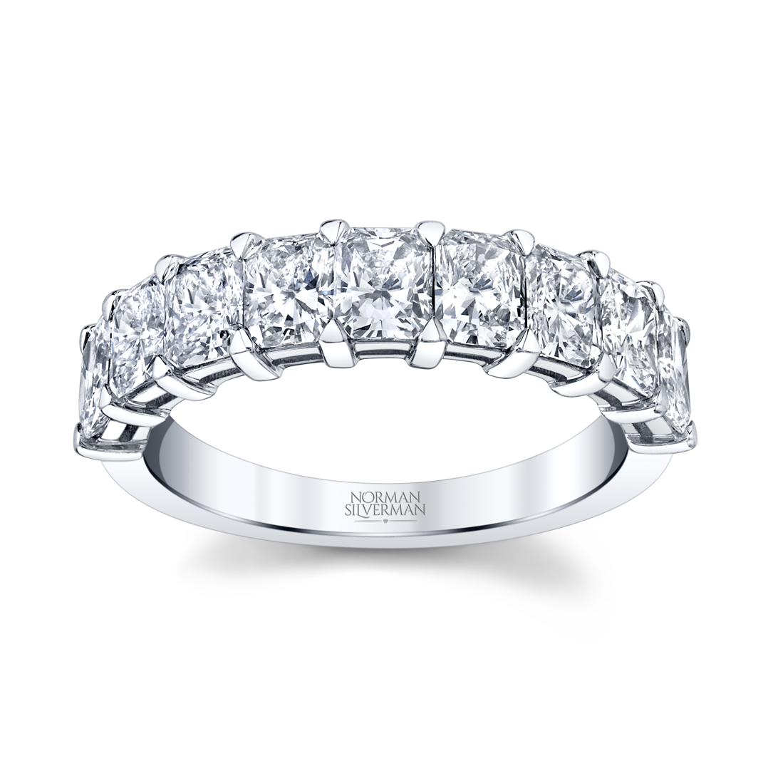 Radiant Cut Diamond Halfway Eternity Band