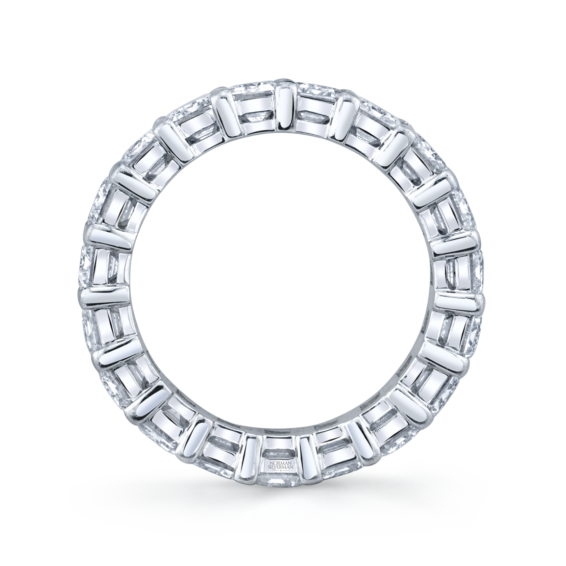 Emerald Cut Platinum Eternity Band