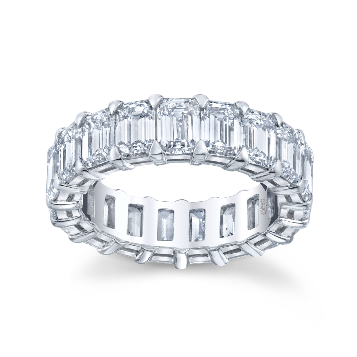 Emerald Cut Platinum Eternity Band