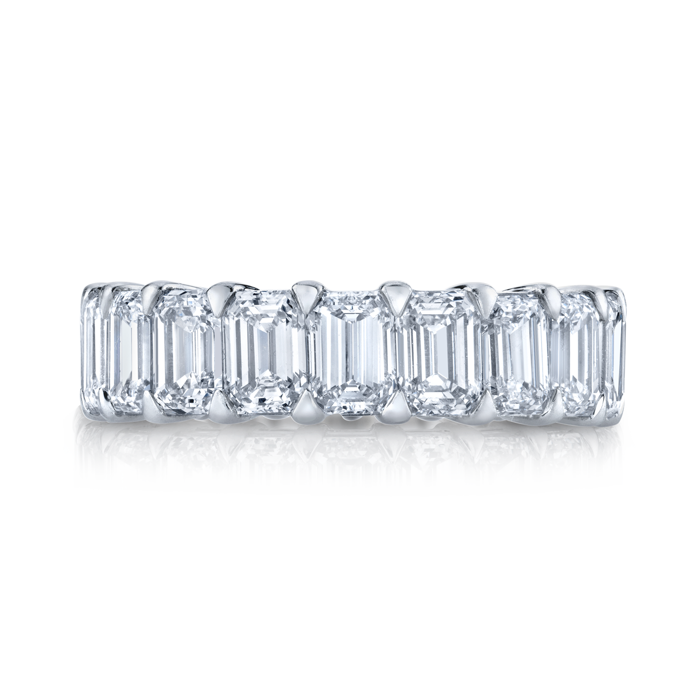 Emerald Cut Platinum Eternity Band