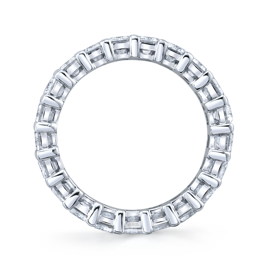 Emerald Cut Platinum Eternity Band