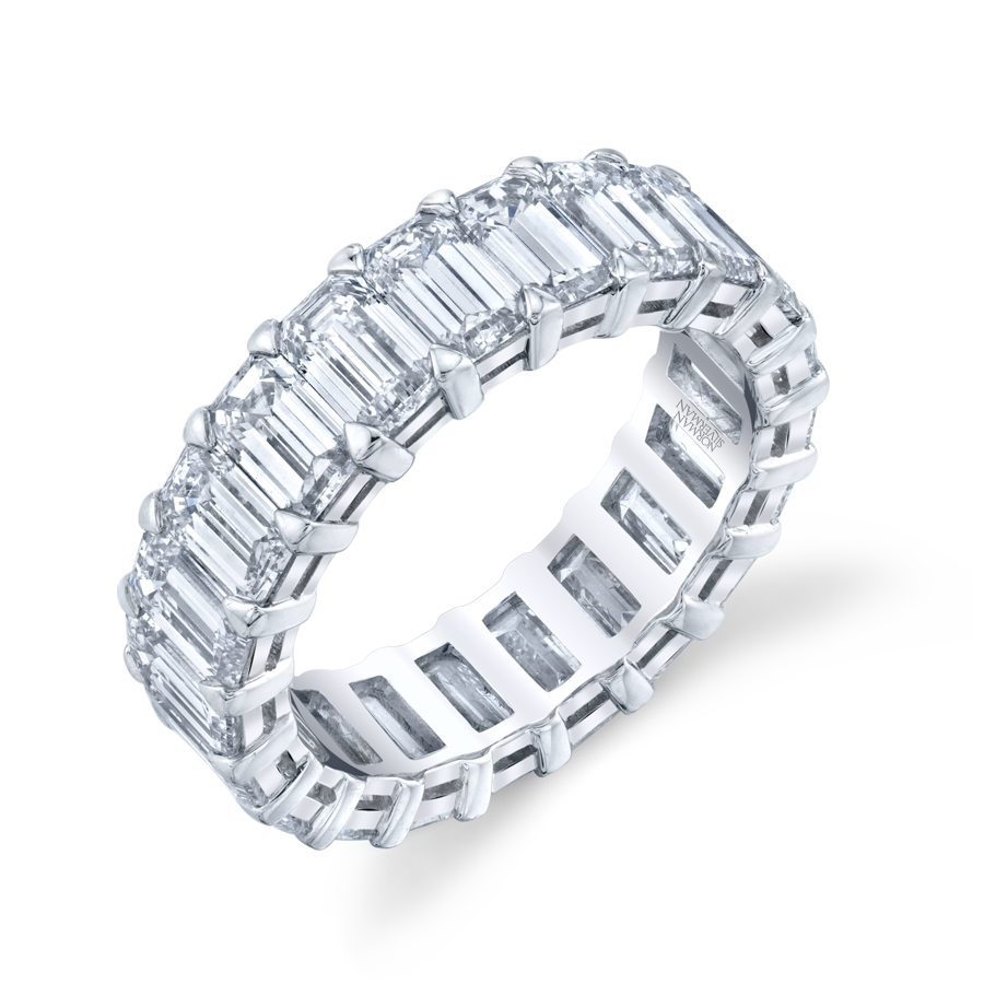 Emerald Cut Platinum Eternity Band