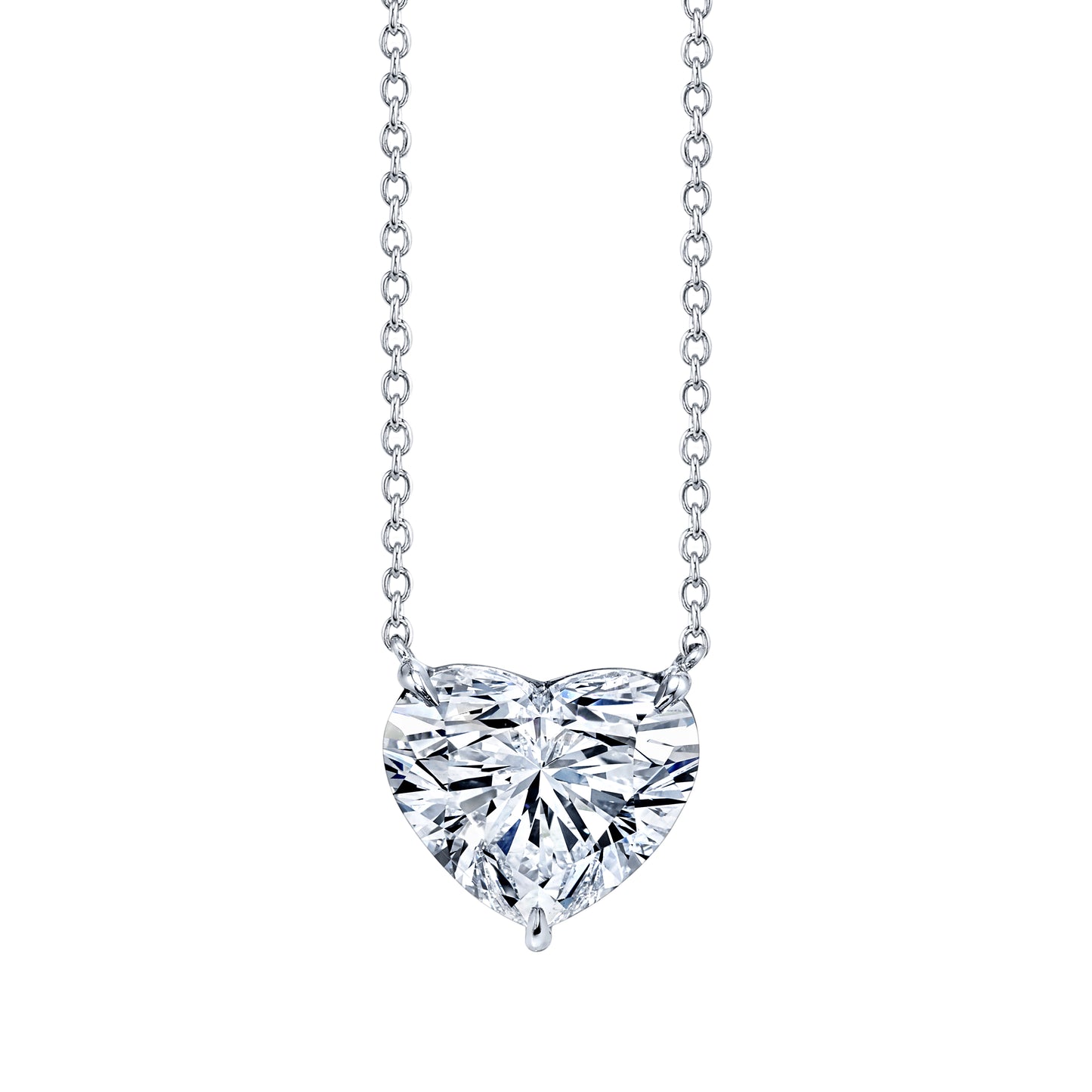 Platinum Heart Diamond Pendant