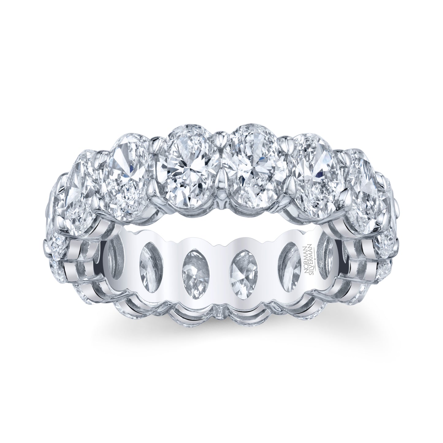 Oval Cut Platinum Eternity Band