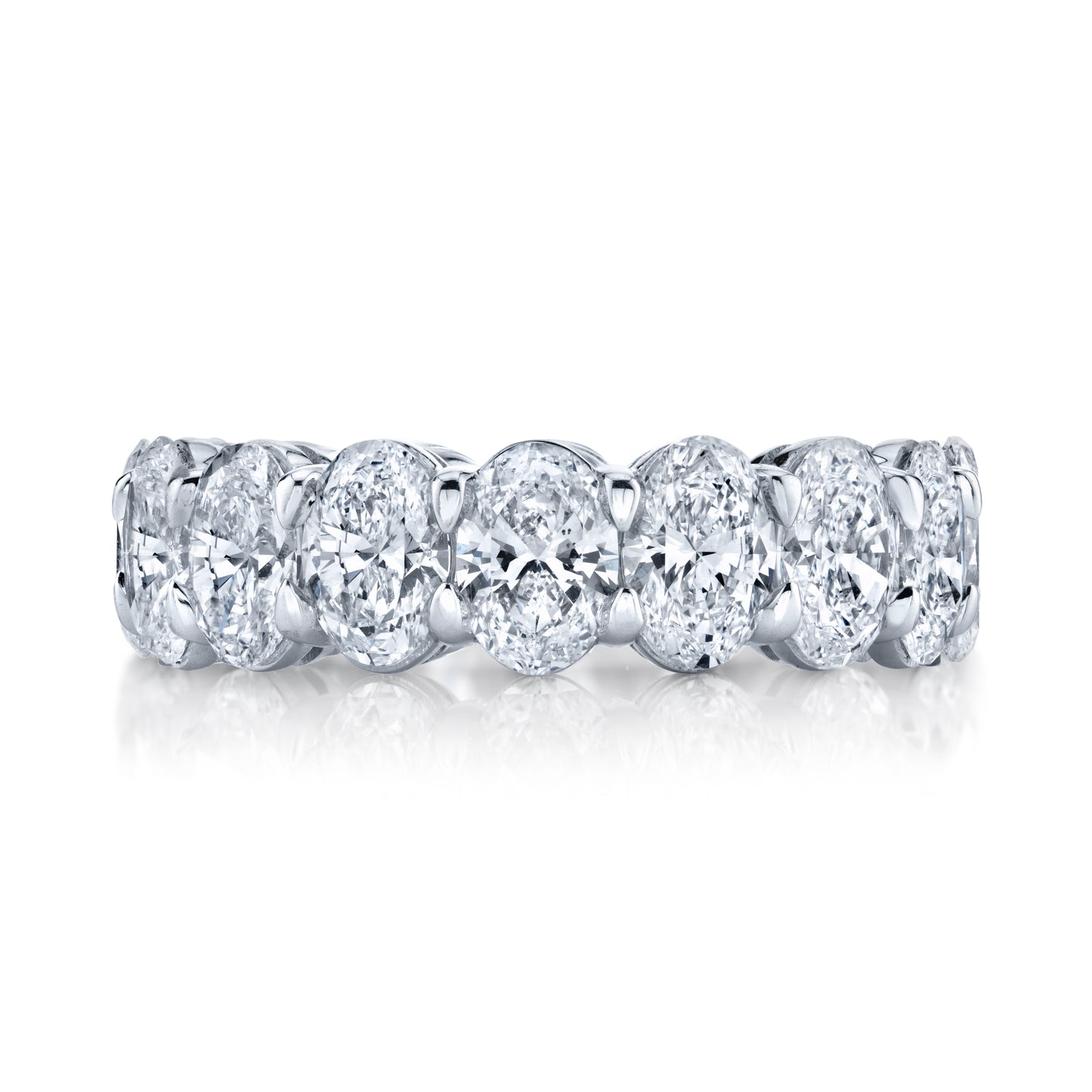 Oval Cut Platinum Eternity Band