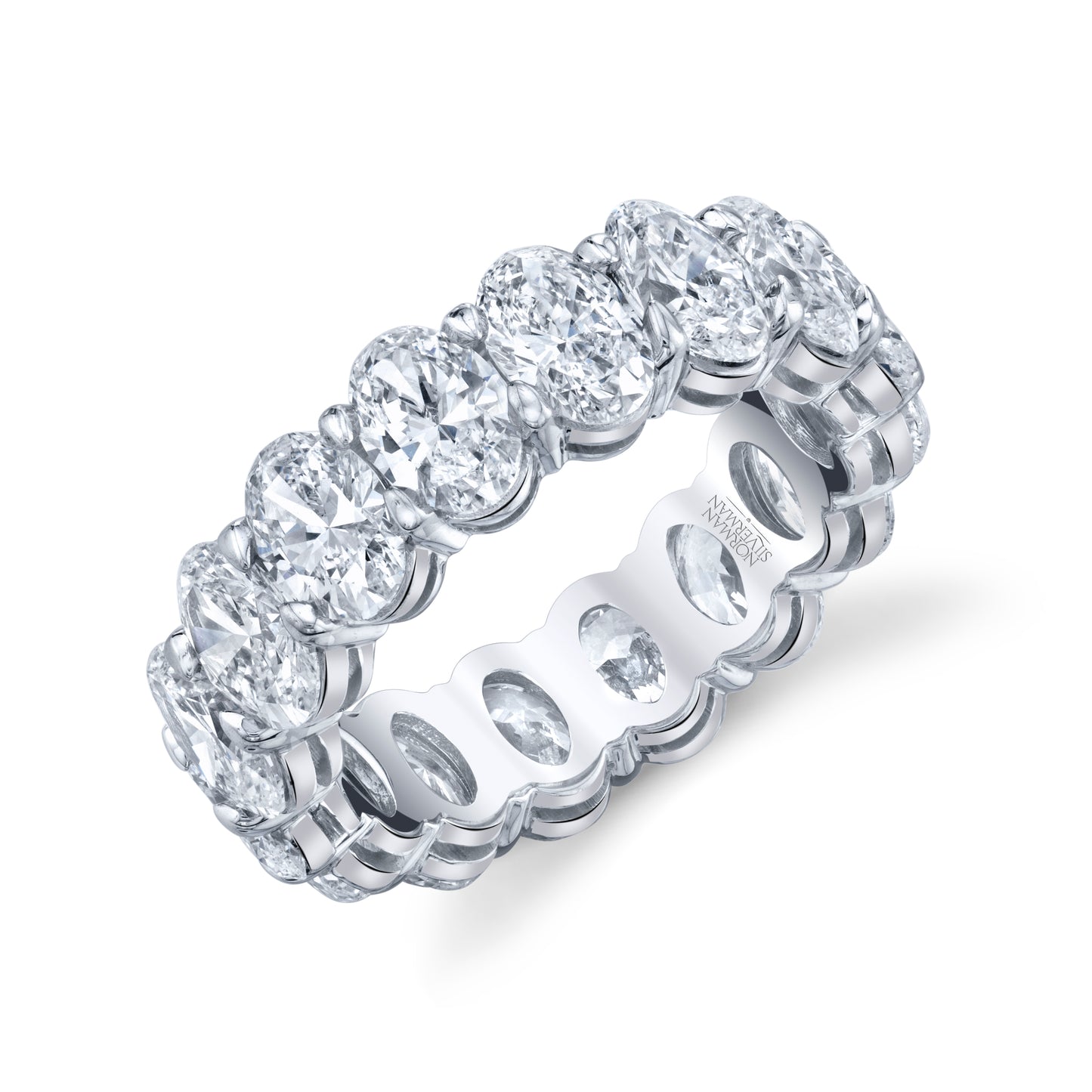 Oval Cut Platinum Eternity Band