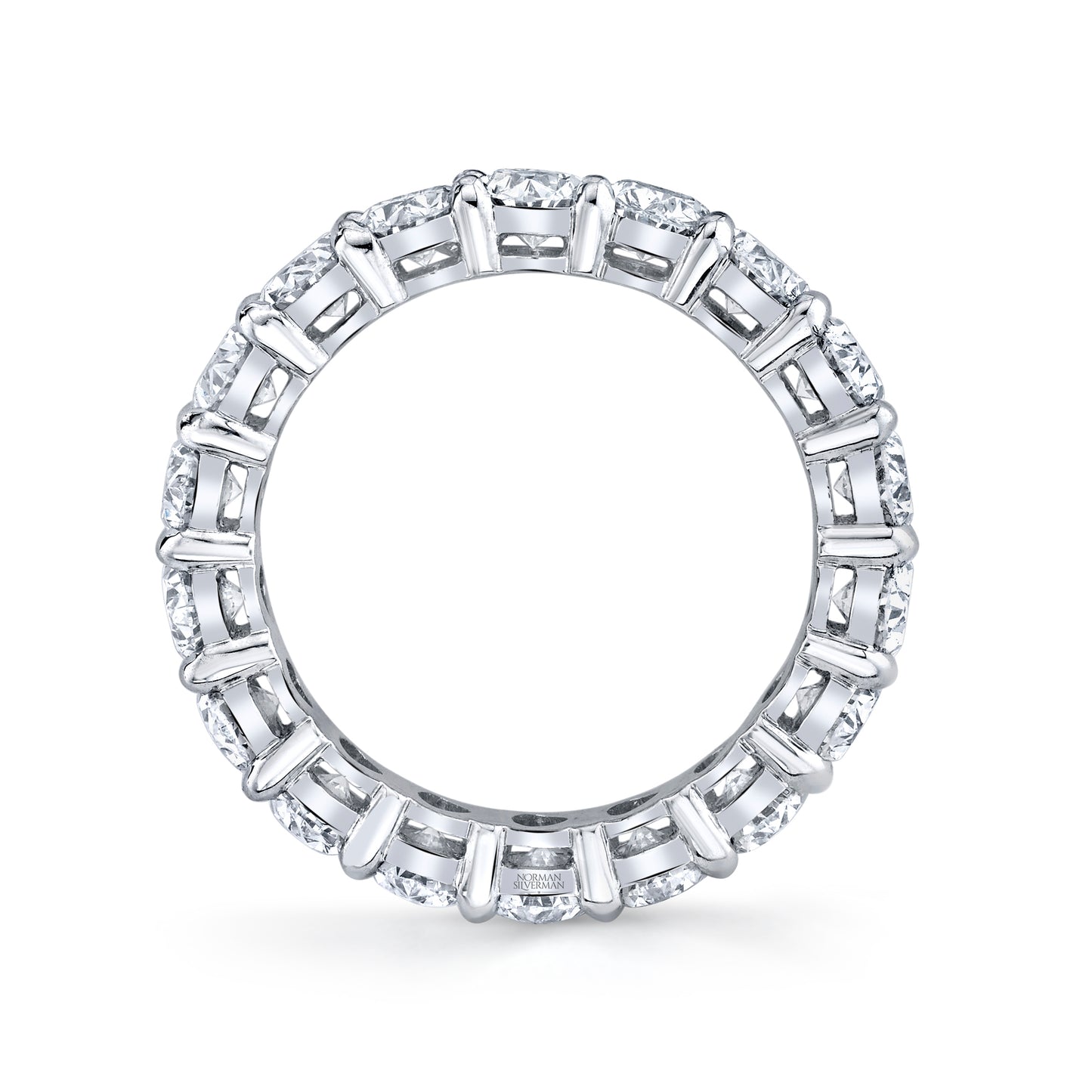 Oval Cut Platinum Eternity Band