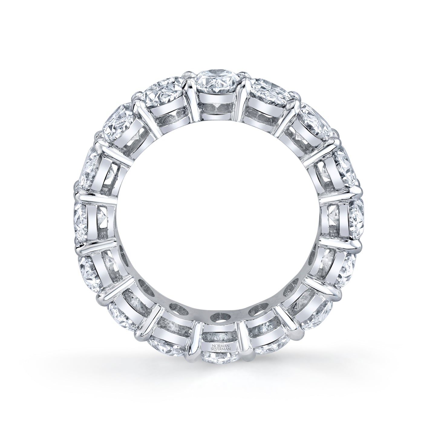 Oval Cut Platinum Eternity Band