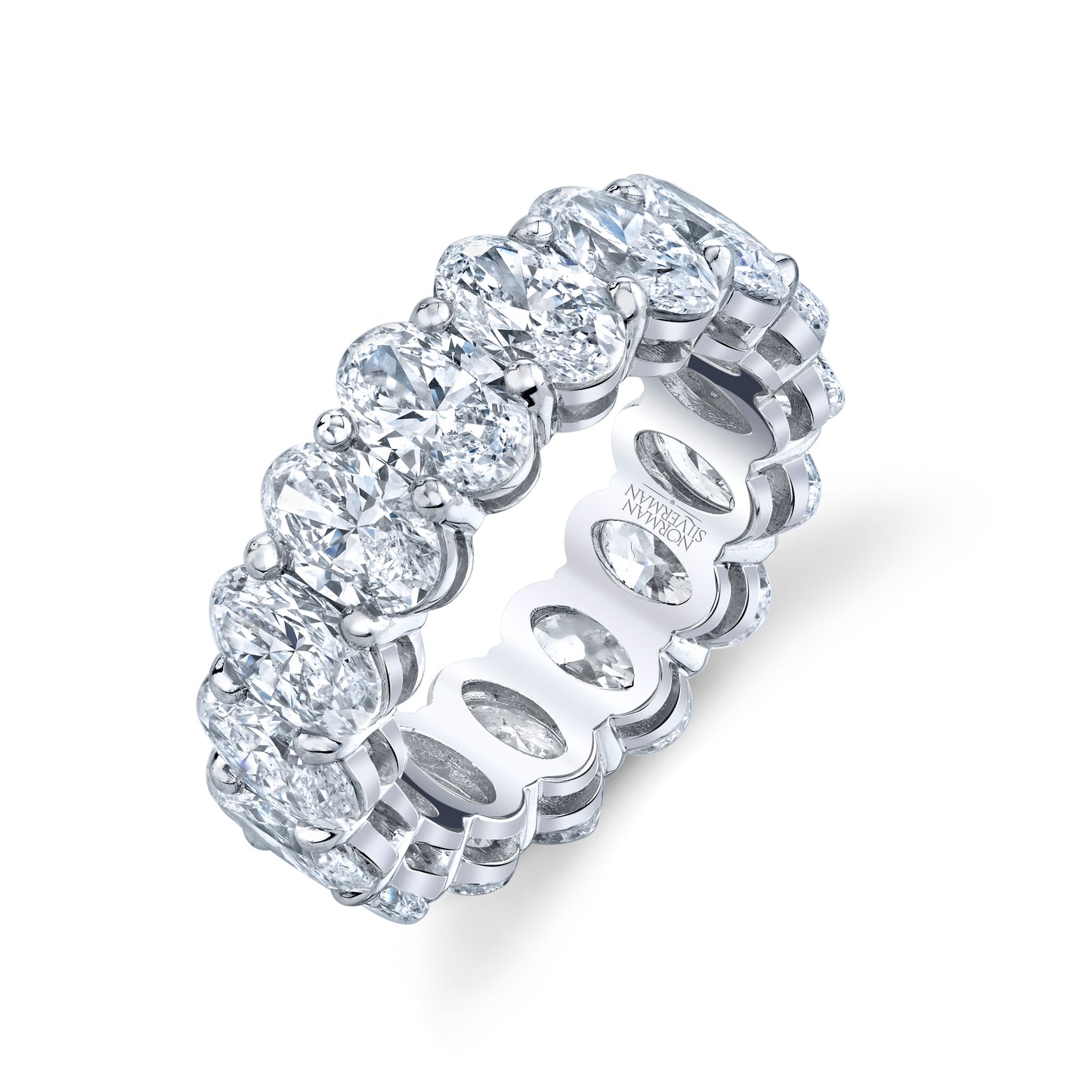 Oval Cut Platinum Eternity Band