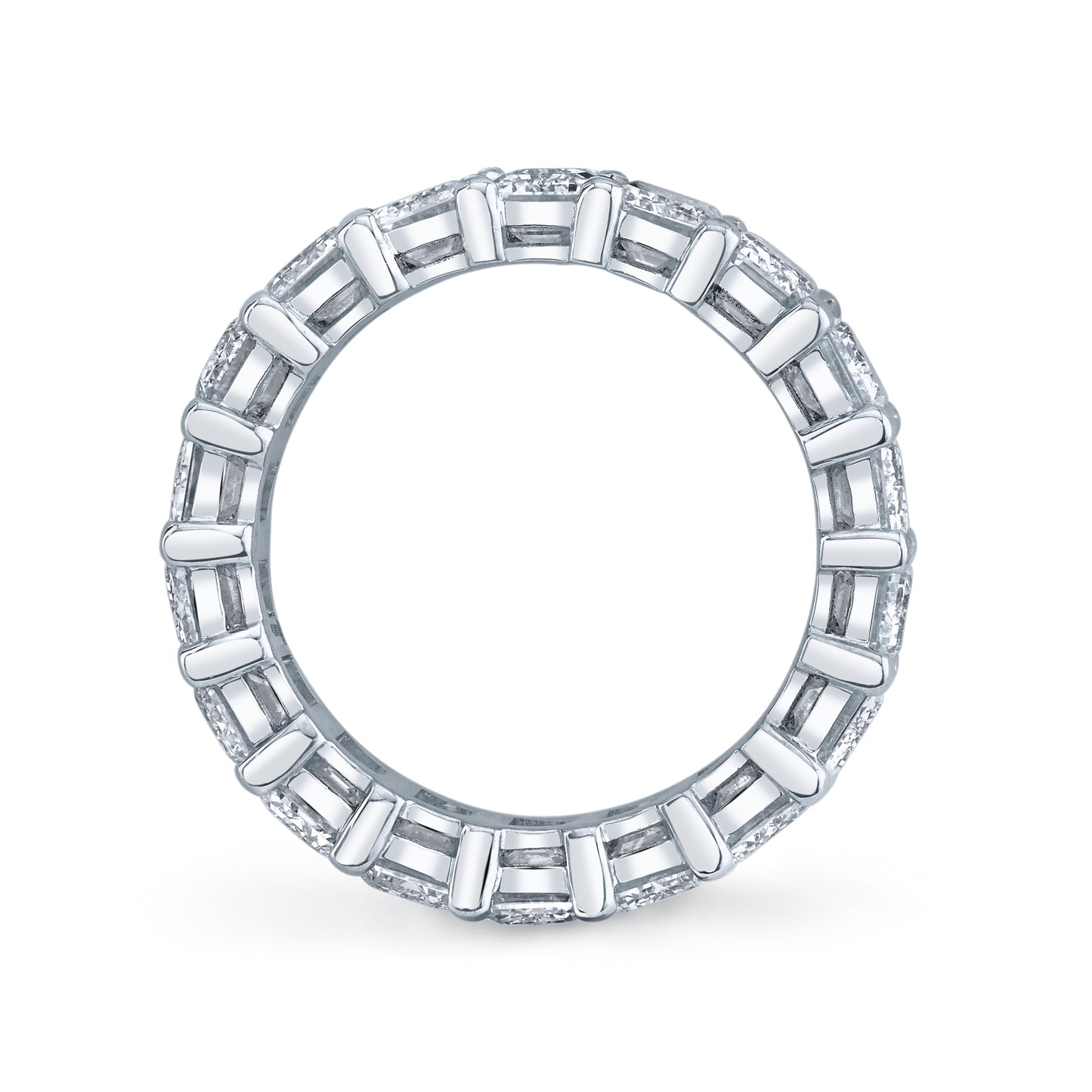 Emerald Cut Platinum Eternity Band