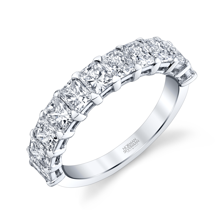 Radiant Cut Diamond Halfway Eternity Band