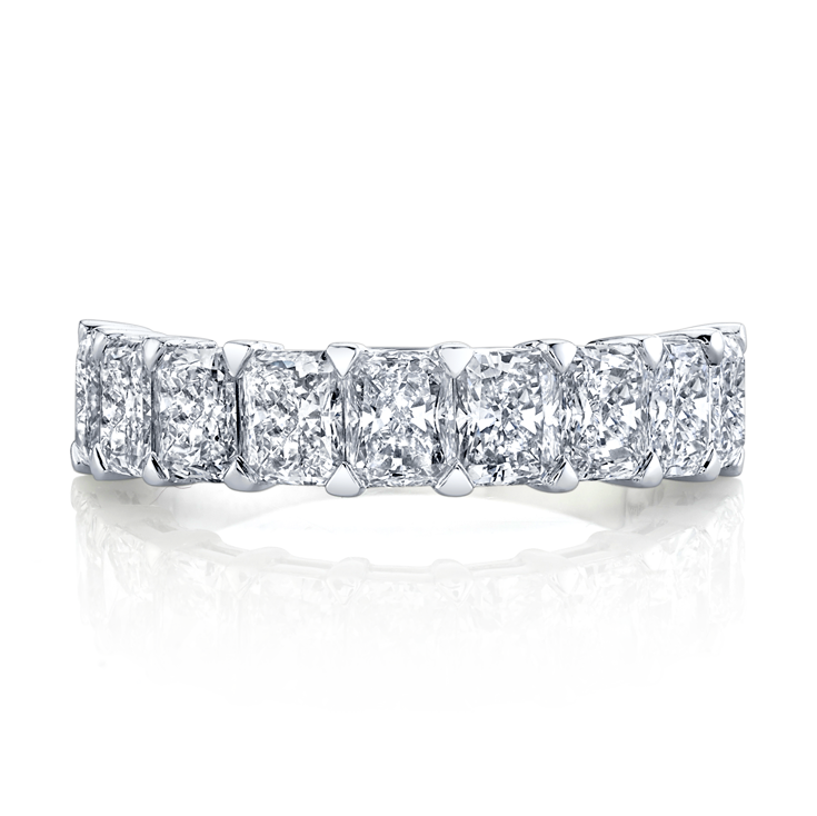 Radiant Cut Diamond Halfway Eternity Band