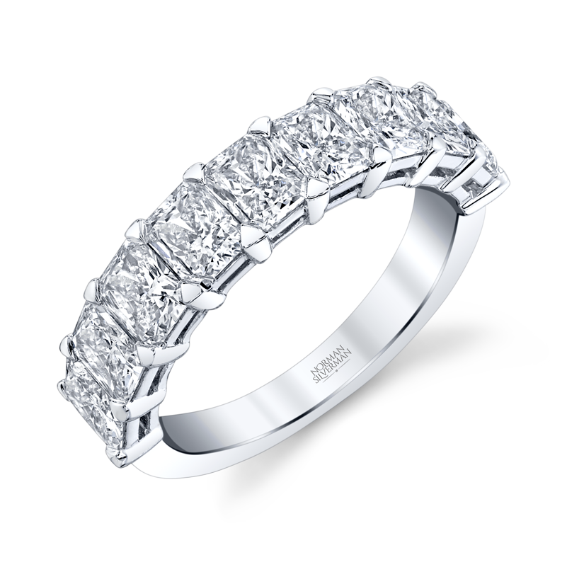 Radiant Cut Diamond Halfway Eternity Band