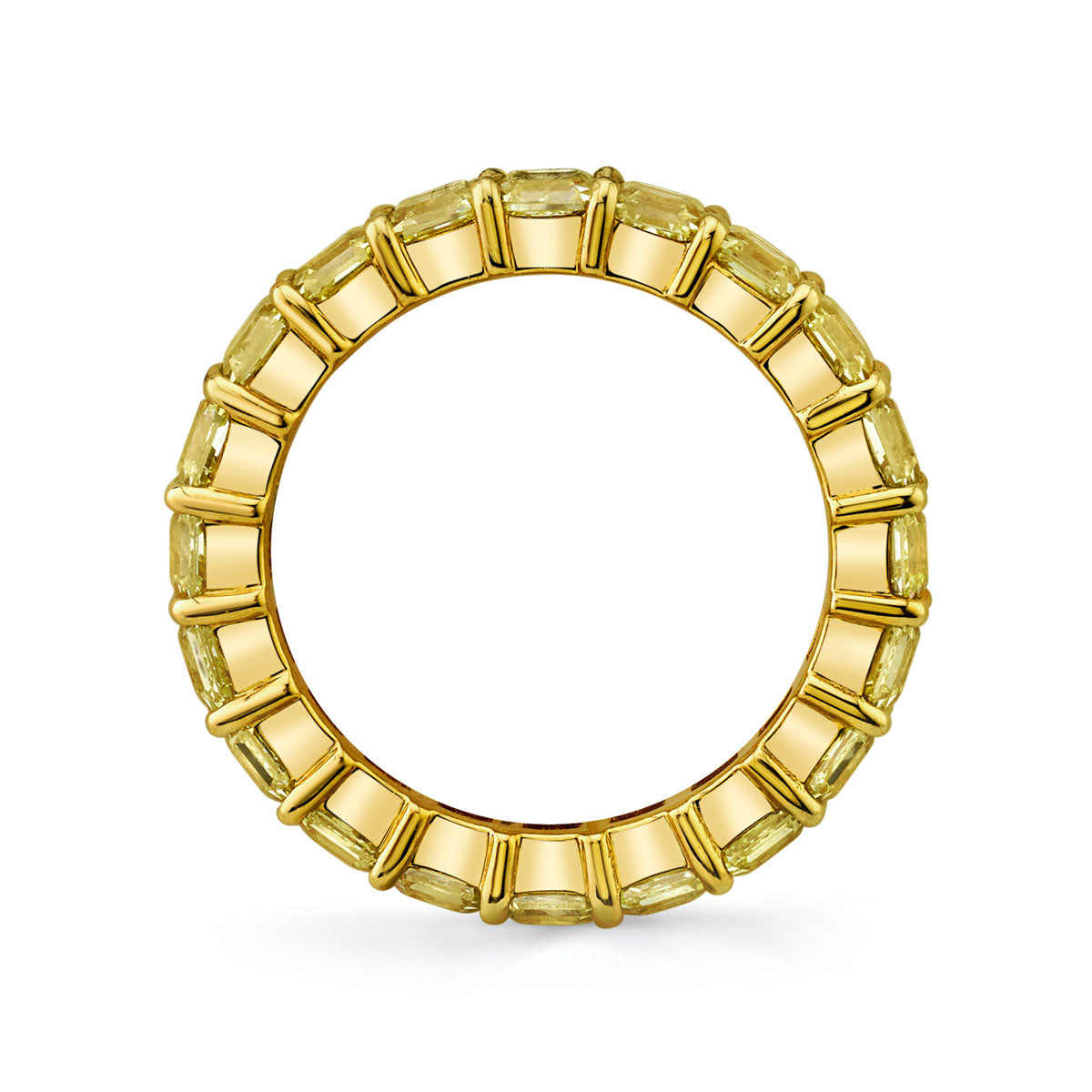Fancy Yellow Asscher Diamond Eternity Band