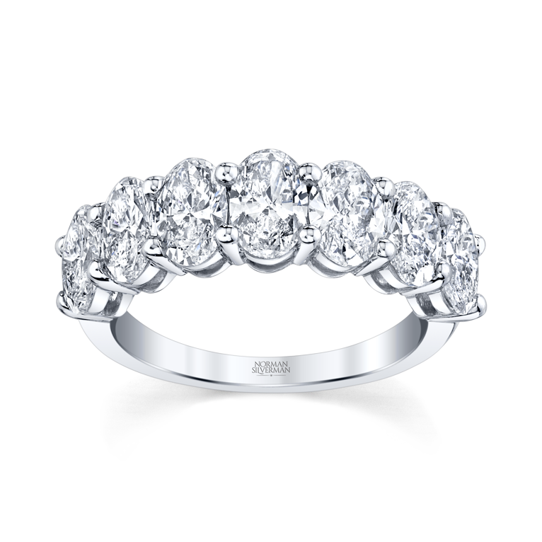 Oval Diamond Halfway Band