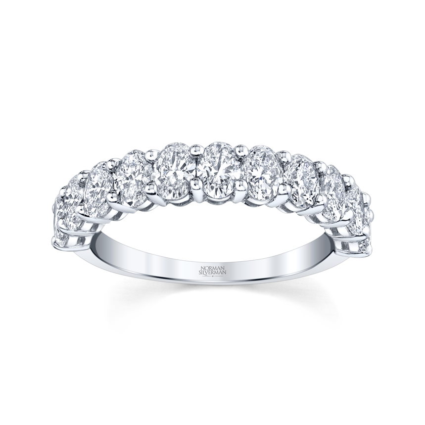 Oval Diamond Halfway Band