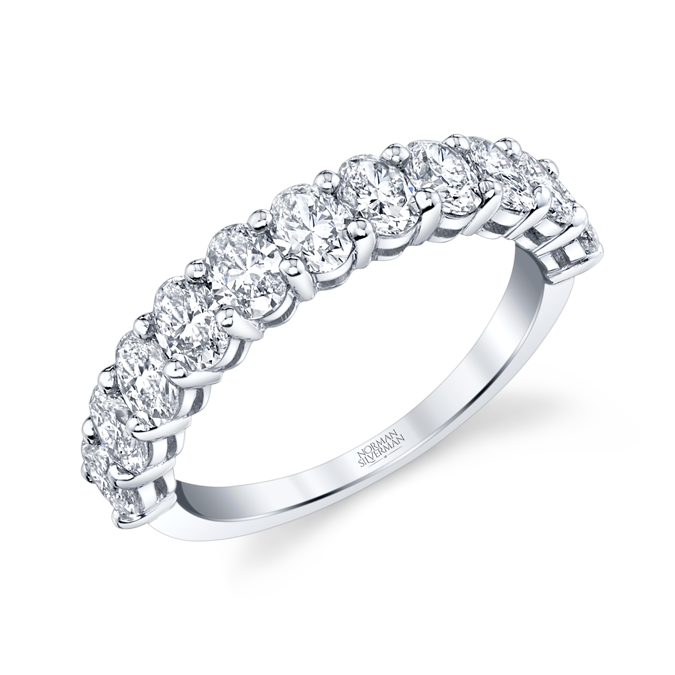 Oval Diamond Halfway Band