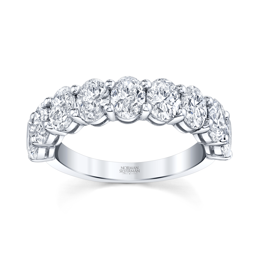 Oval Diamond Halfway Band