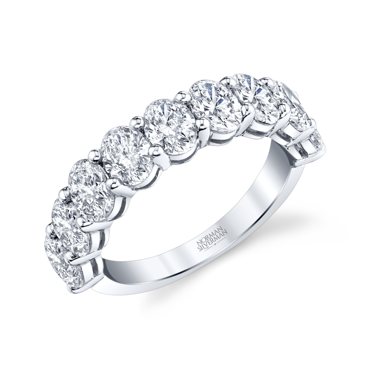 Oval Diamond Halfway Band