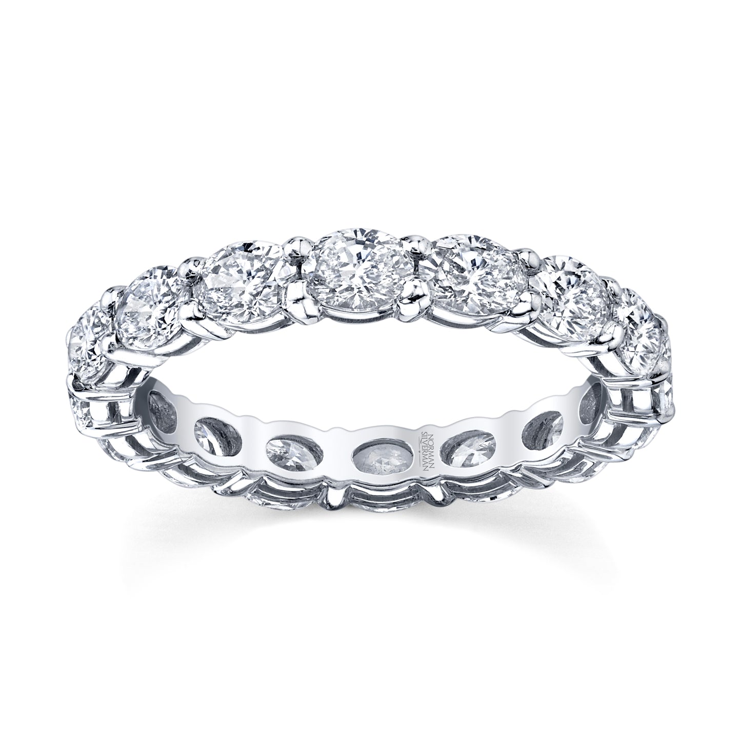 East West Oval Diamond Eternity Band