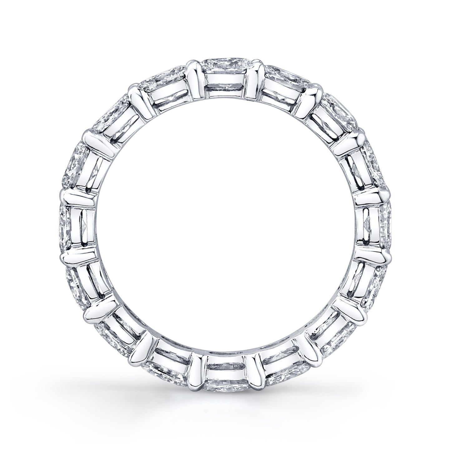 East West Oval Diamond Eternity Band