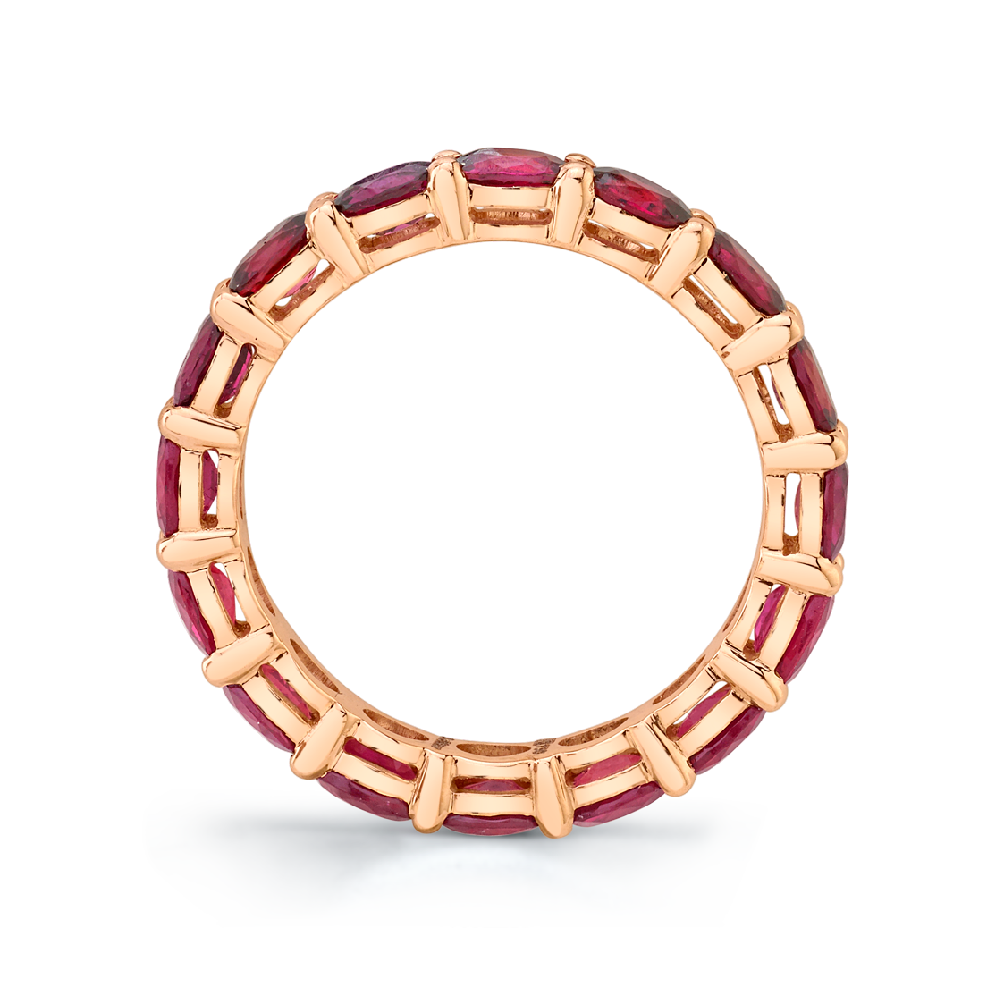 Oval Ruby Eternity Band