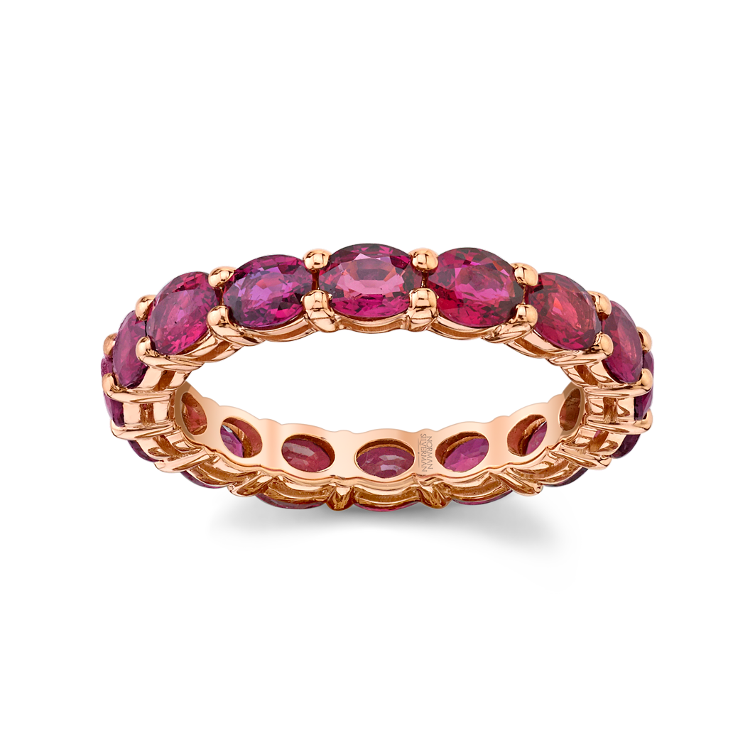 Oval Ruby Eternity Band