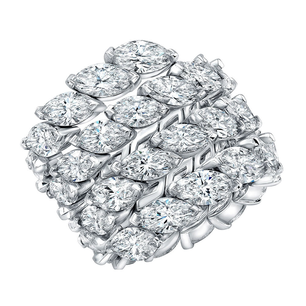 Marquise Diamond Spiral Ring – Norman Silverman