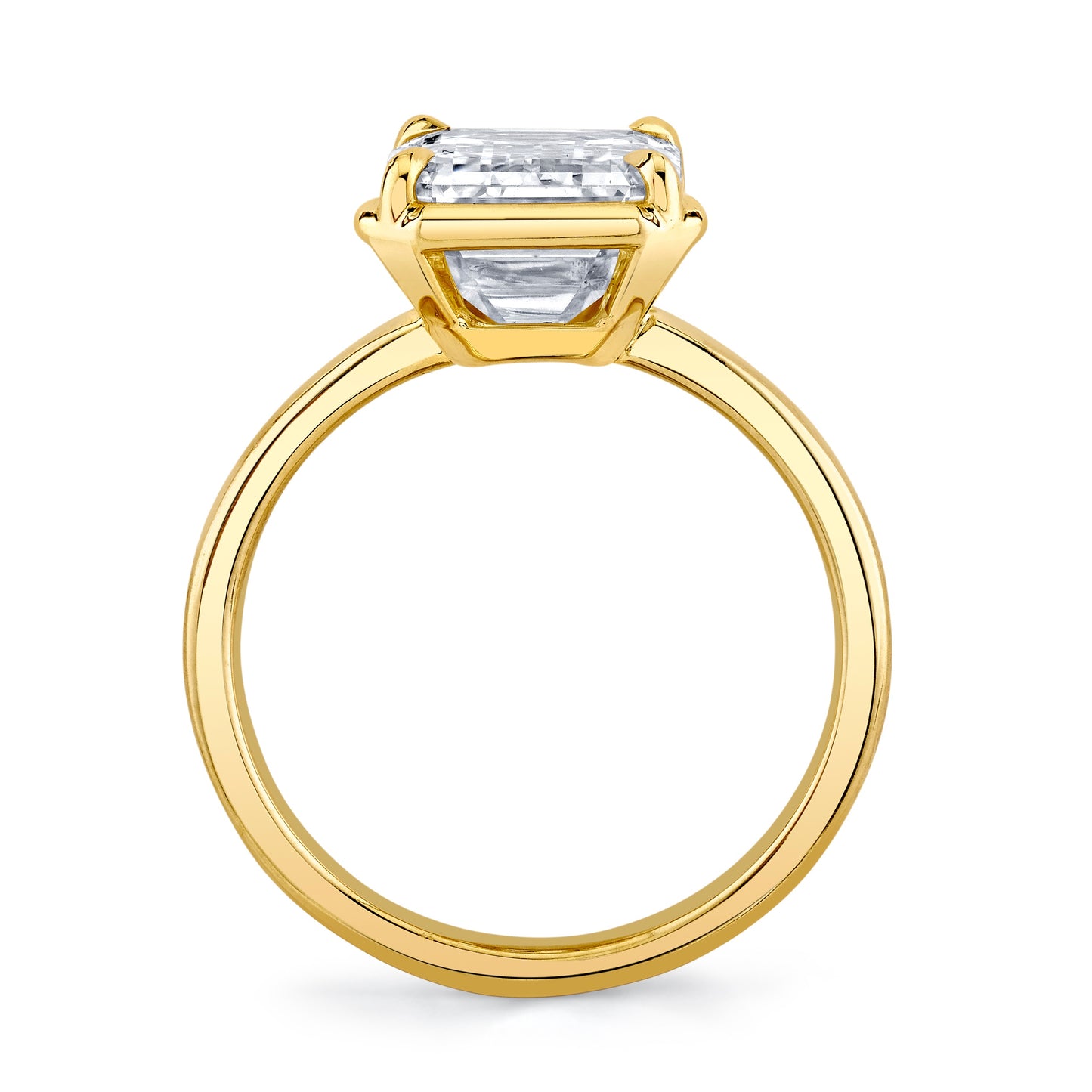 5.27 Carat Emerald Cut Diamond Ring