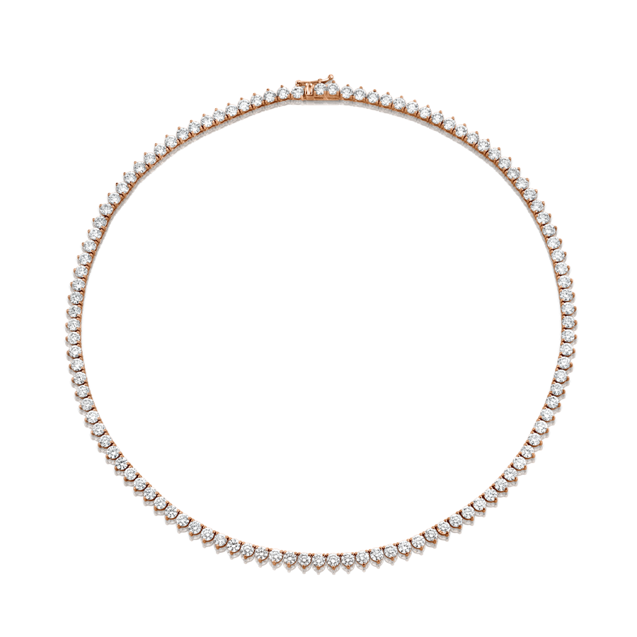 3-Prong Round Diamond Necklace