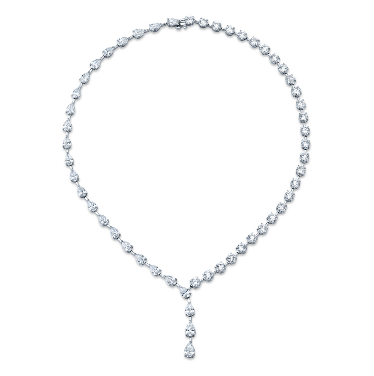 22.17 Carat Rounds and Pear Shape Diamond Lariat