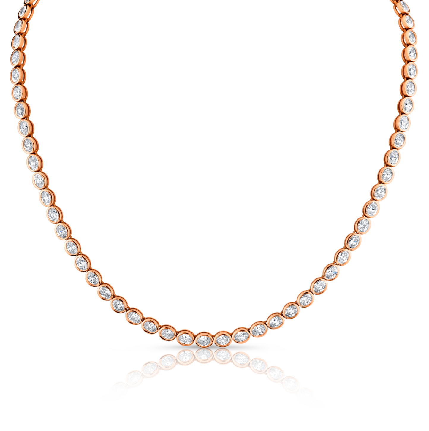 Oval Cut Diamond Necklace