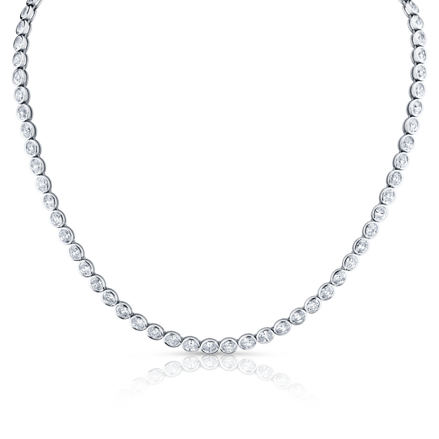 Oval Cut Diamond Necklace