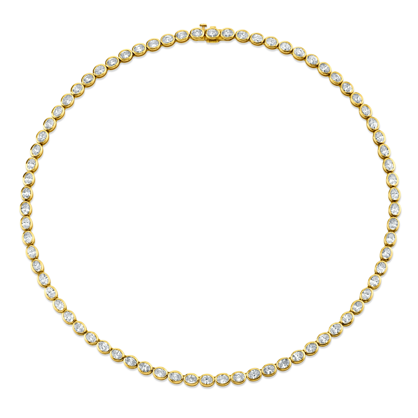 Oval Cut Diamond Necklace