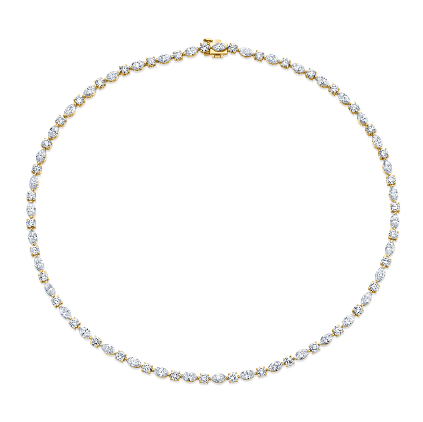 14.96 Carat Round and Marquise-Cut Diamond Necklace