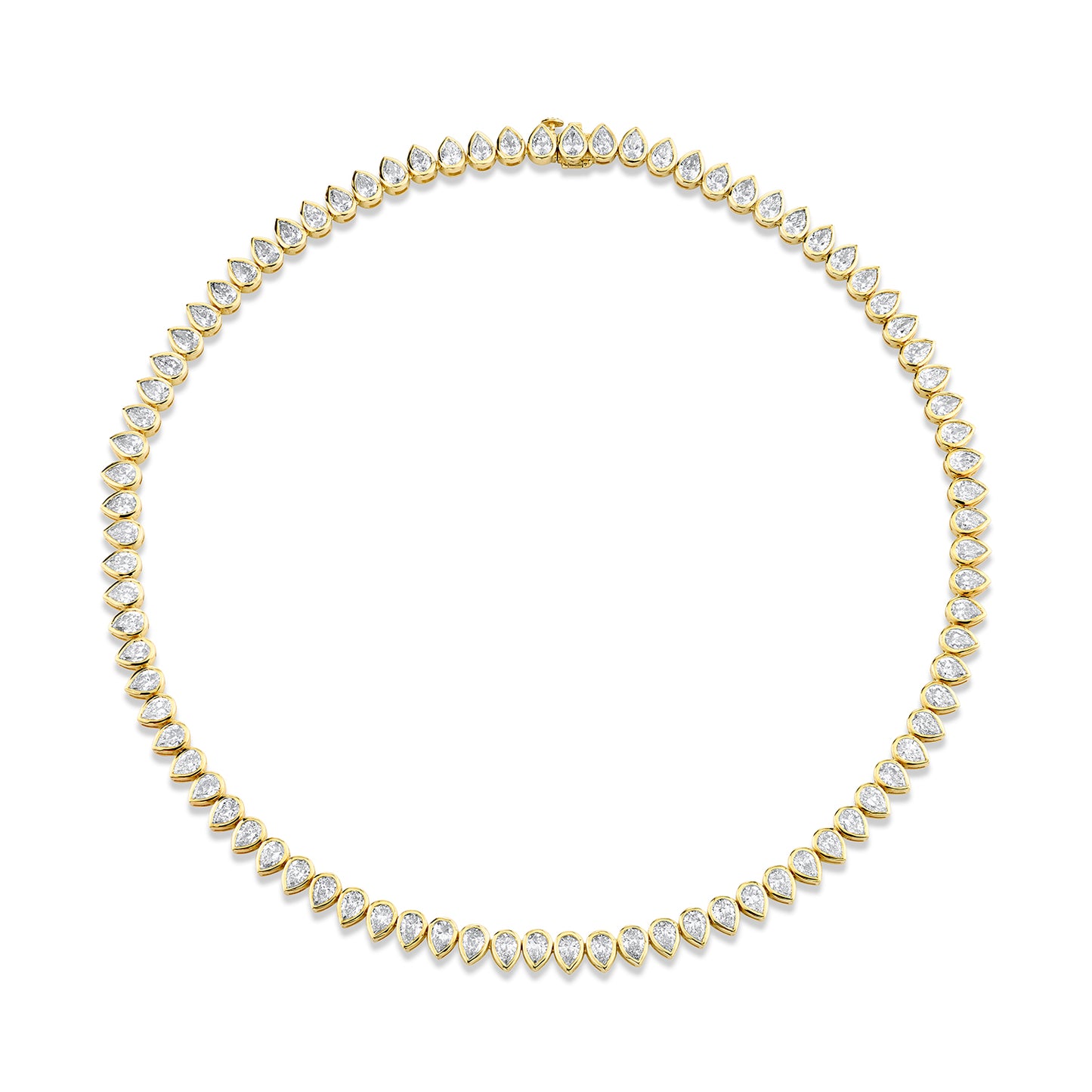 Pear Diamond Bezel Necklace