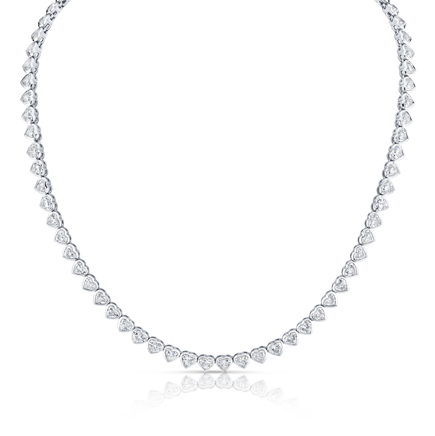 Heart Shaped Diamond Bezel Necklace