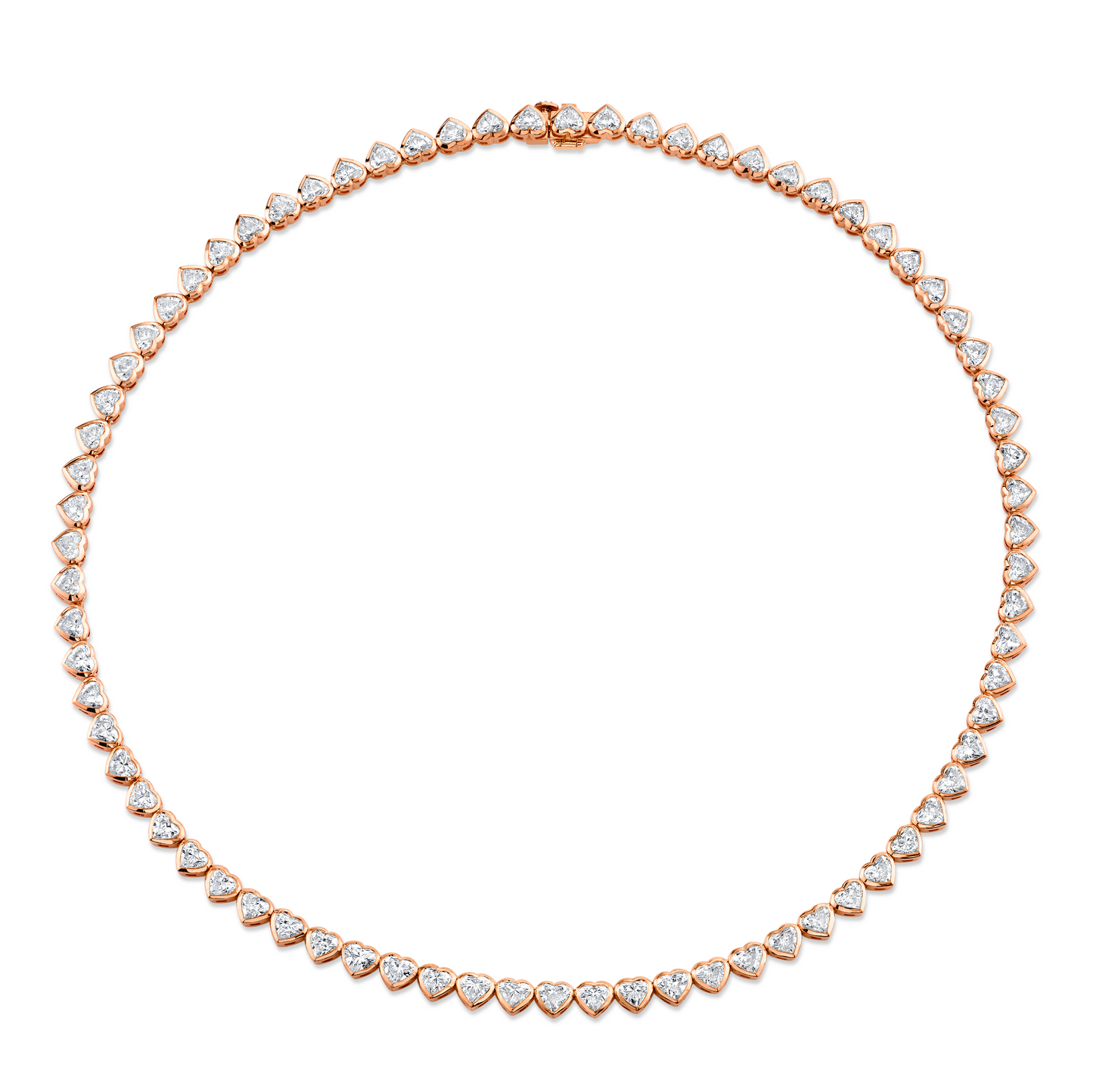 Heart Shaped Diamond Bezel Necklace