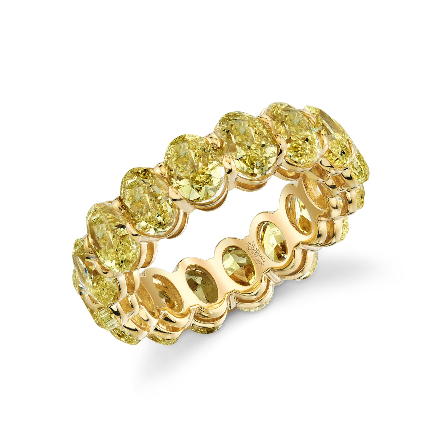 Fancy Yellow Oval Diamond Eternity Band