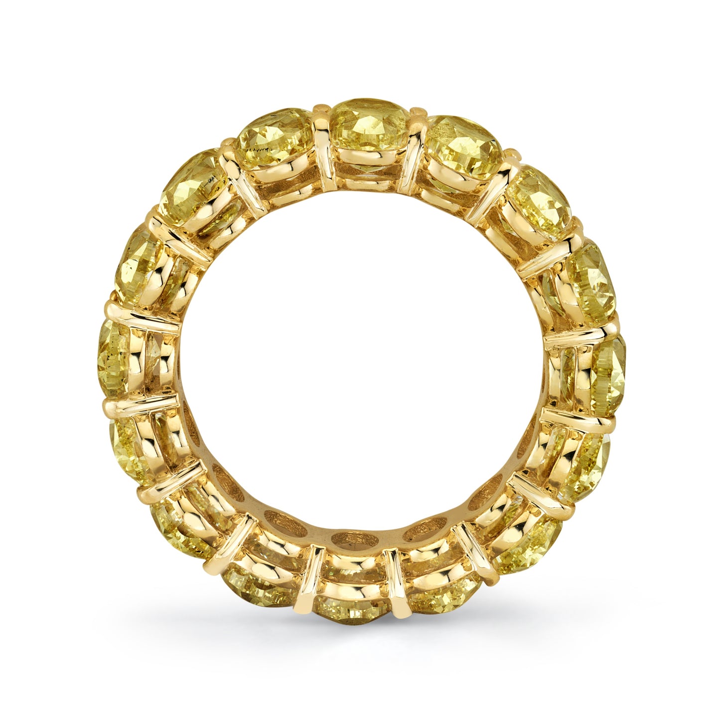 Fancy Yellow Oval Diamonds Eternity Band