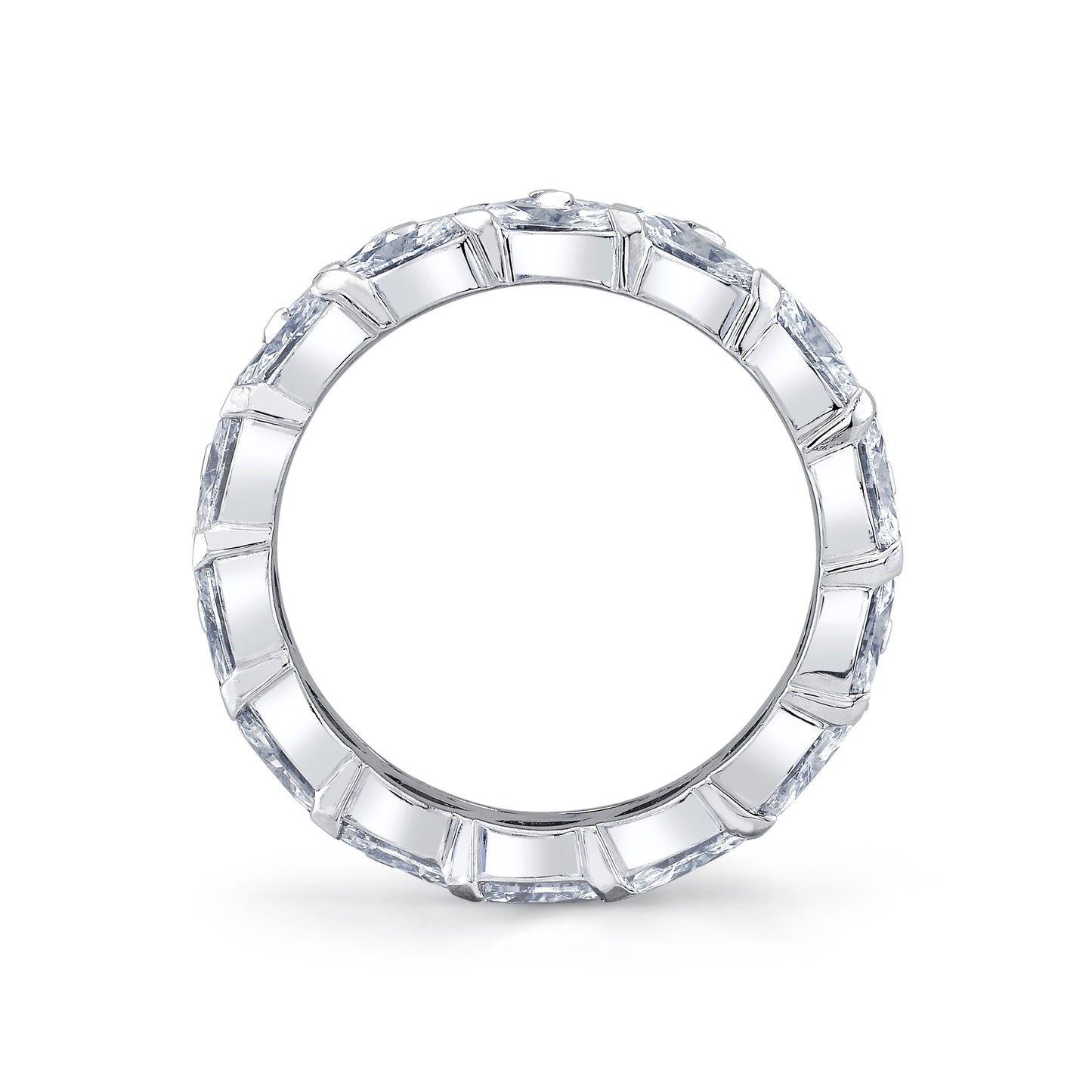 Marquise Diamond Double Row Eternity Band