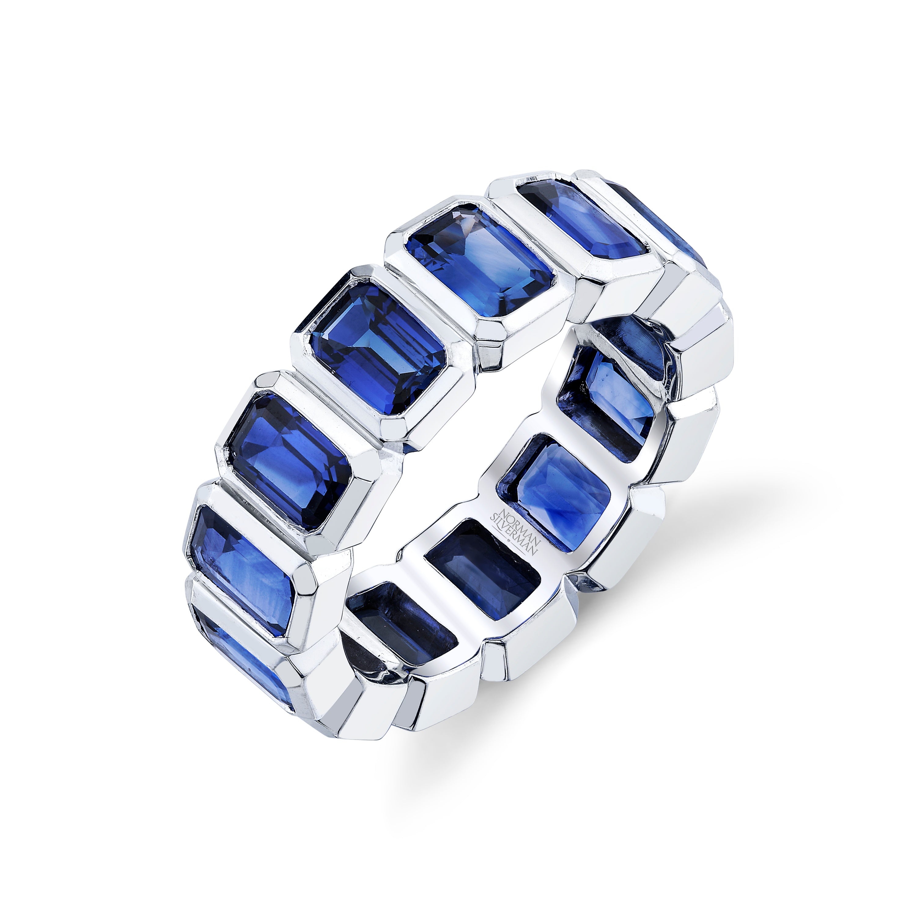 Blue sapphire clearance eternity ring