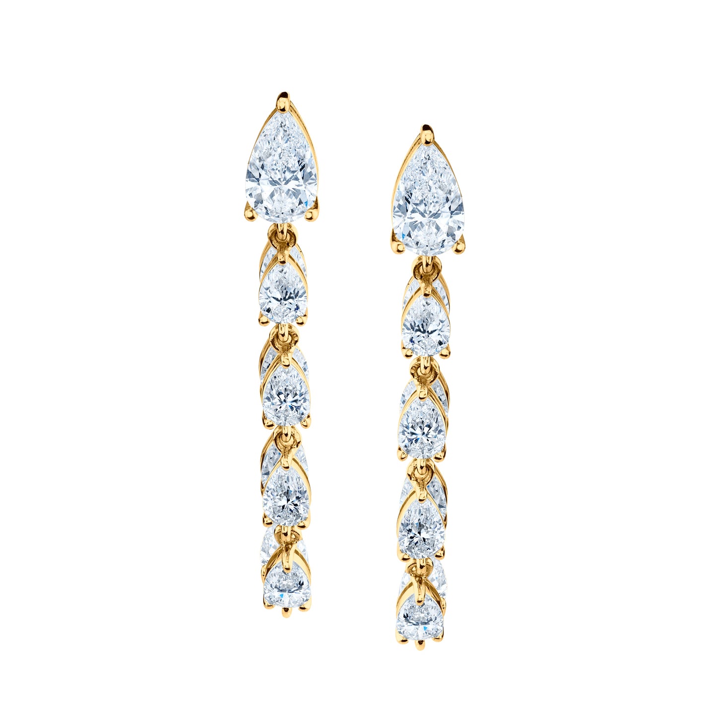 Pear Shape Diamond Loop Earrings