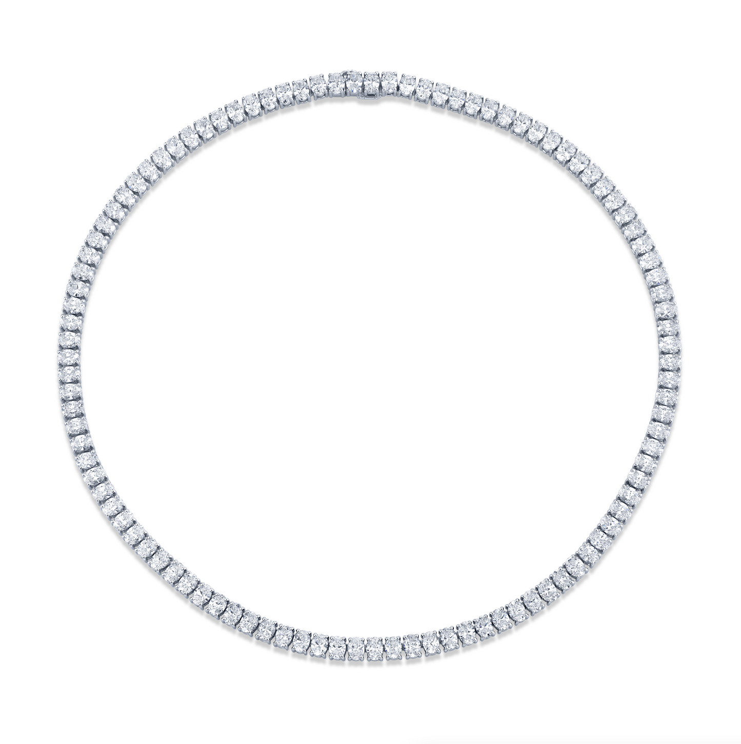 24.96 Carat Classic Straightline Diamond Necklace