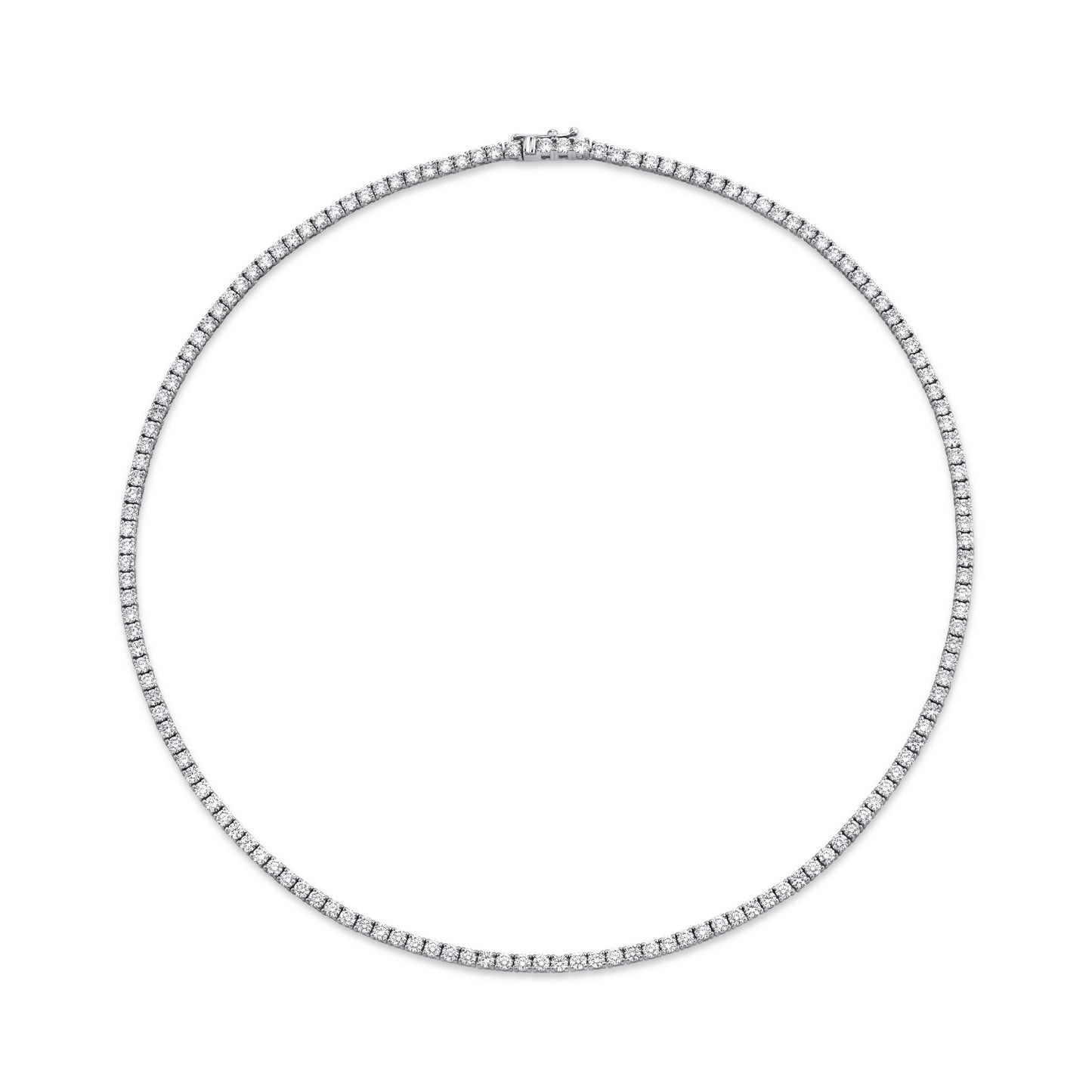 Norman Silverman Signature 18k White Gold Diamond Tennis Necklace