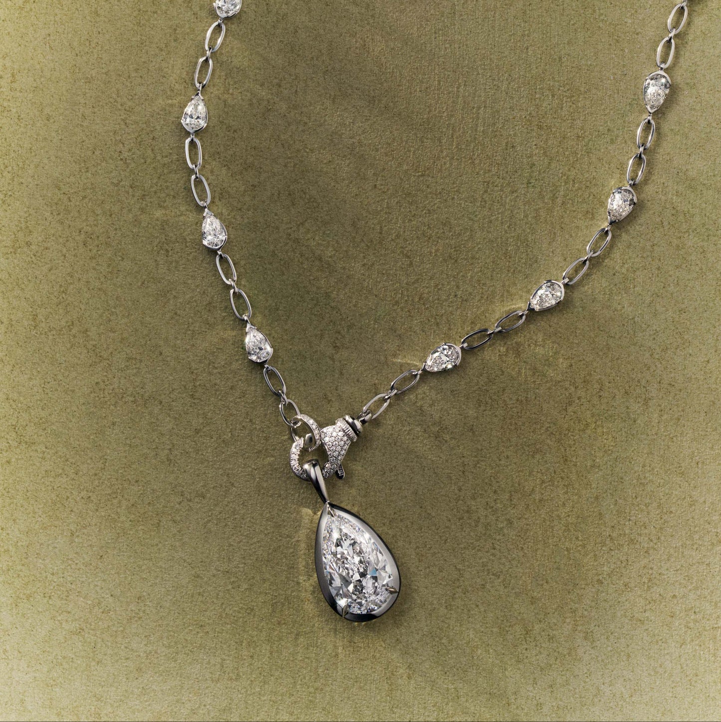 Pear Solitaire Diamond Pendant